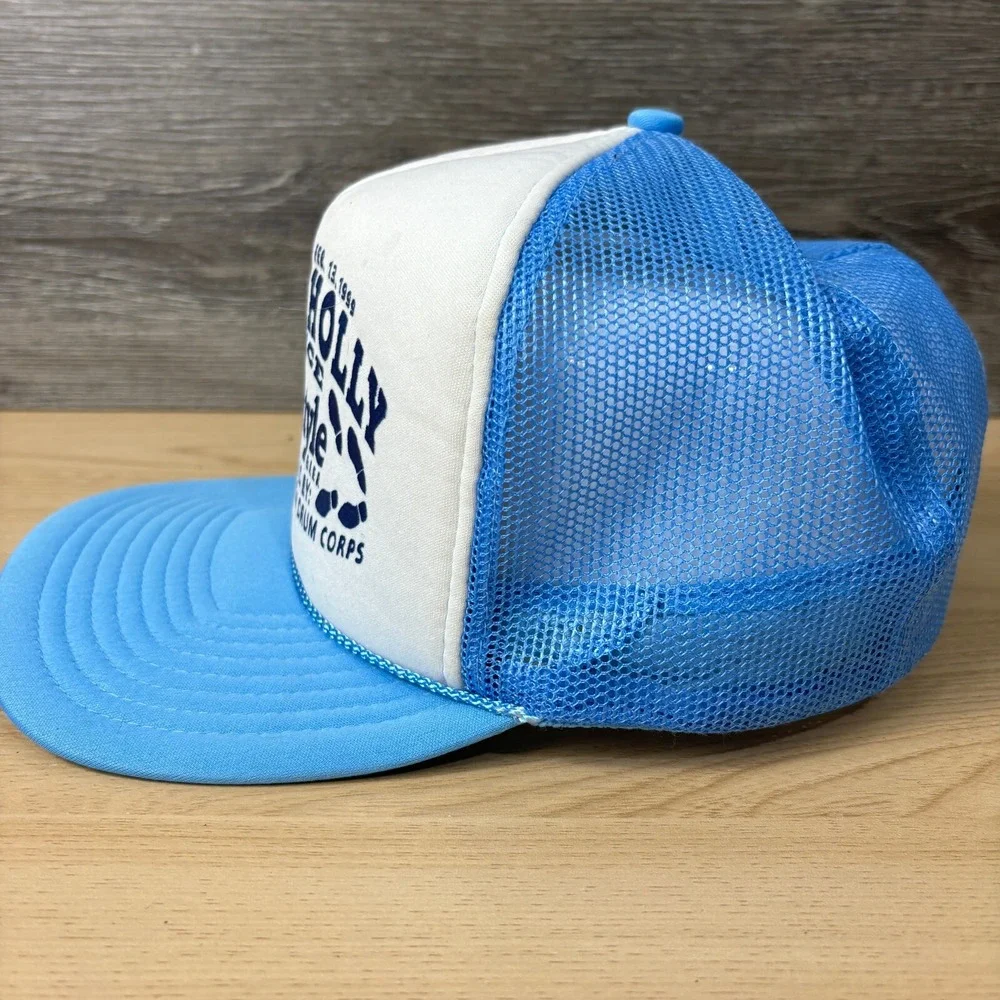 Vintage Buddy‎ Holly Hat Cap Snap Back Blue Trucker Dance Old Style Beer 90s